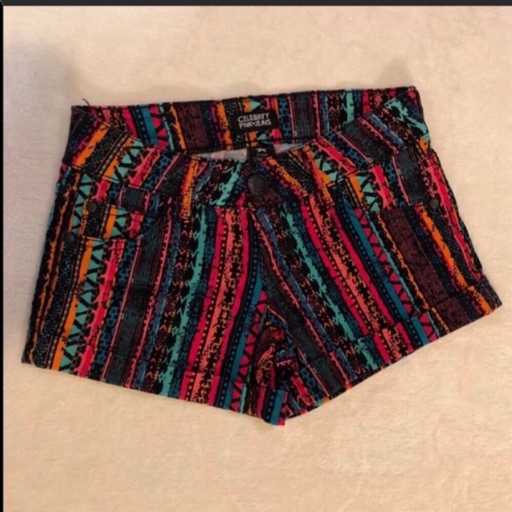 Celebrity Pink Jeans Southwestern Print Shorts 0